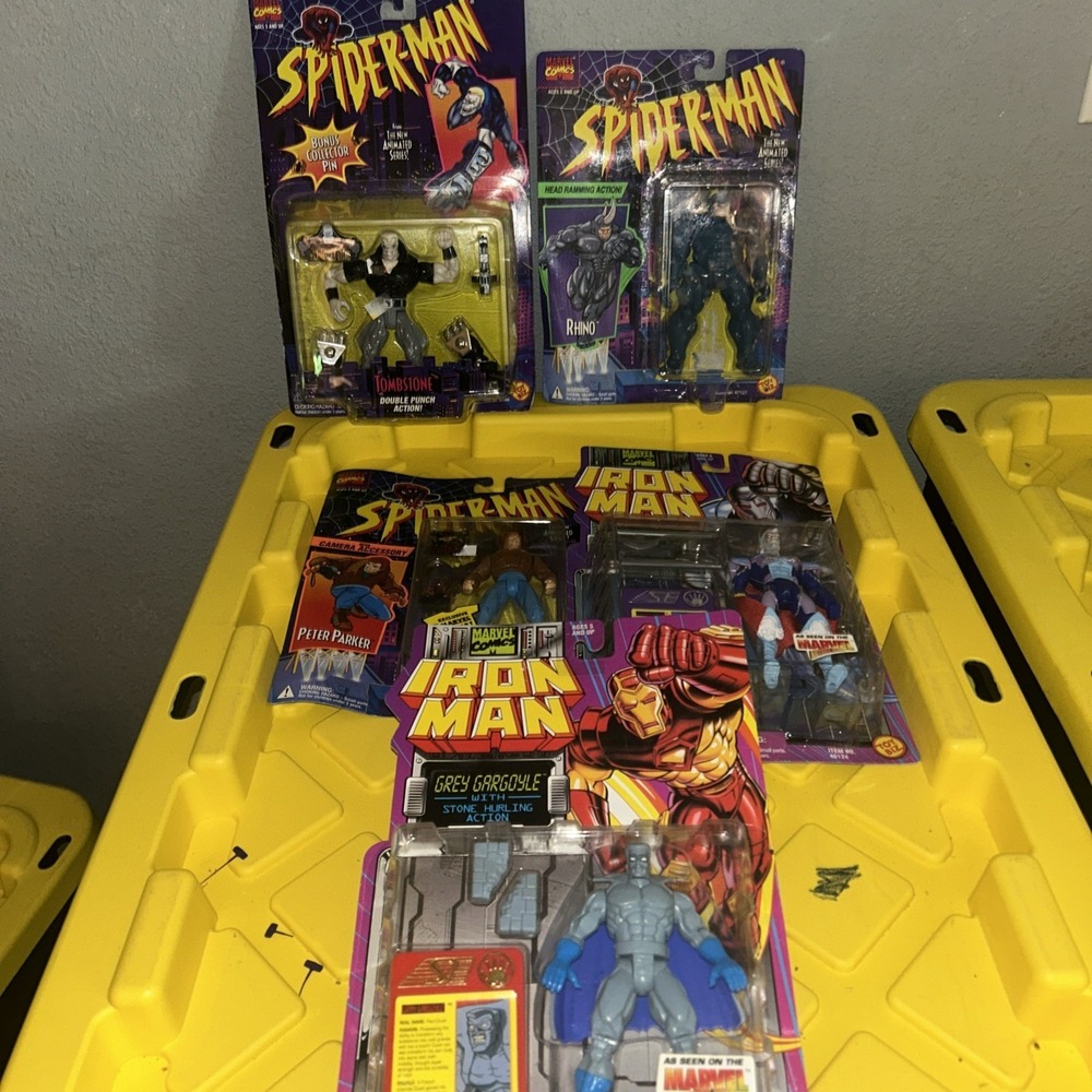 Toybiz‎ Marvel Spiderman & Ironman Action Figure Lot New 1990s